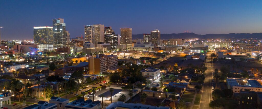 Aerial View Phoenix State Capital City of Arizona Downtown City